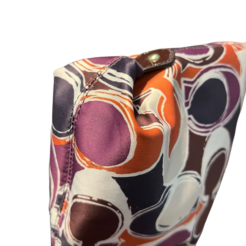 COACH 1941 ASHLEY OP ART SIGNATURE BAG IN SATIN AND LEATHER EXCELLENT CONDITION - Picture 3 of 13